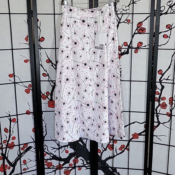 Love MOSCHINO Diasy/Hearts Cotton Maxi Skirt - Picture 4 of 11